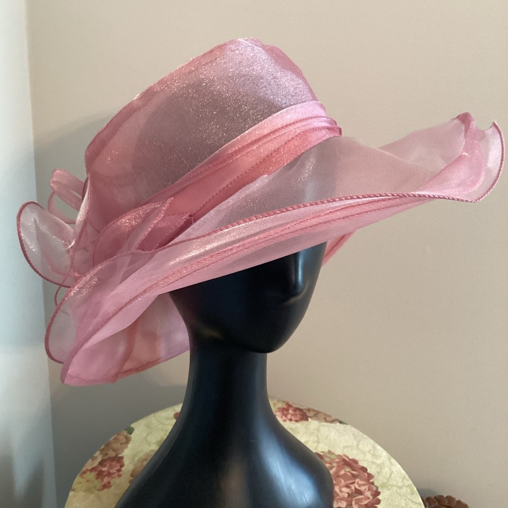 Kentucky Derby, Tea Party Victorian Rose Organza Fascinator Women's Sun Hat